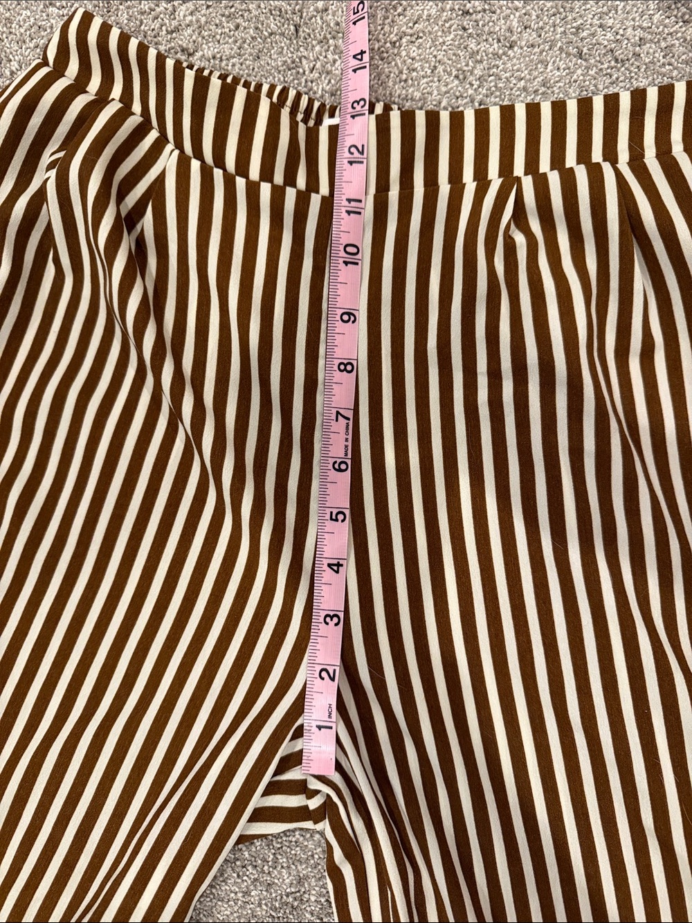 Mustard Seed - Brown & Cream Vertical Stripe Wide-Leg Pants - Picture 4 of 5